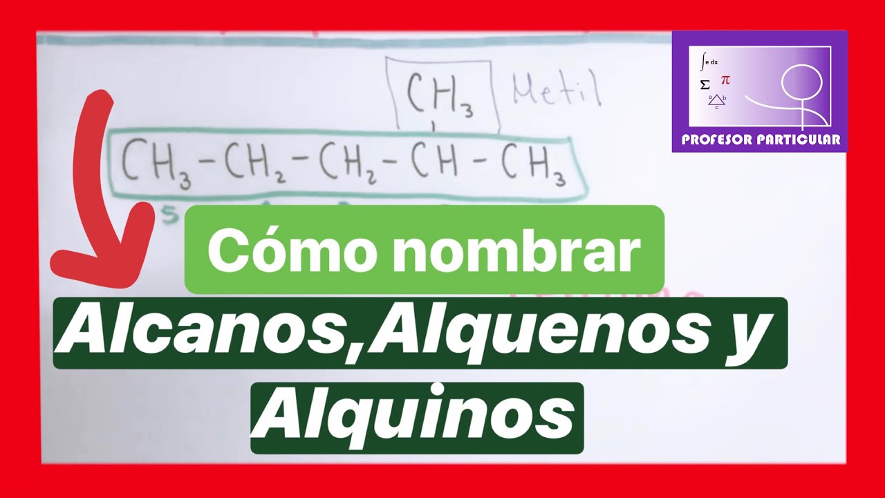 Tutorial de nomenclatura de compuestos orgánicos para alcanos y alquenos